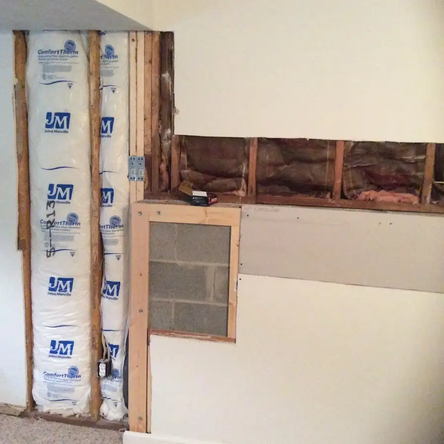 Wall insulation replacement during Contents Cleaning & Restoration in Redding